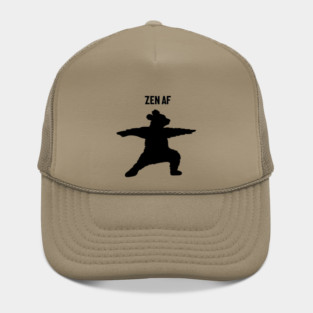 Zen Af Bear, Yoga Meditation Funny Hat