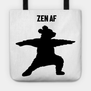 Zen Af Bear, Yoga Meditation Funny Tote