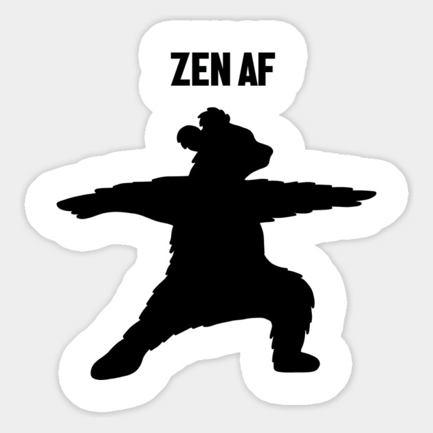 Zen Af Bear, Yoga Meditation Funny Magnet by logiamerch
