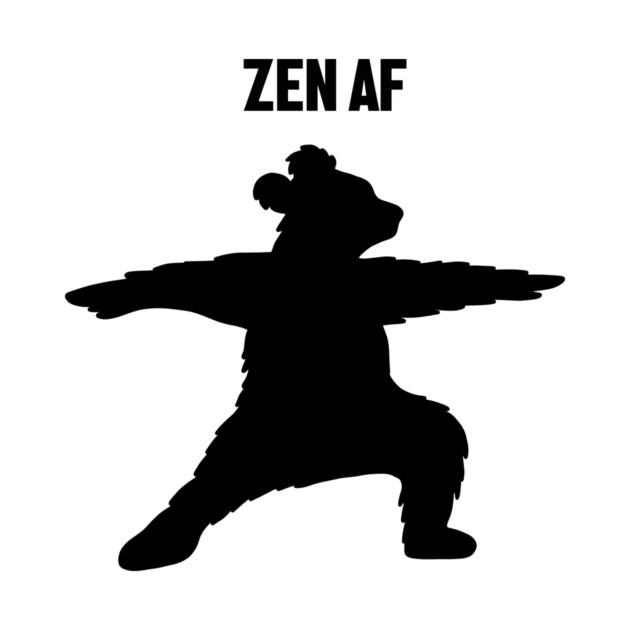 Zen Af Bear, Yoga Meditation Funny by logiamerch