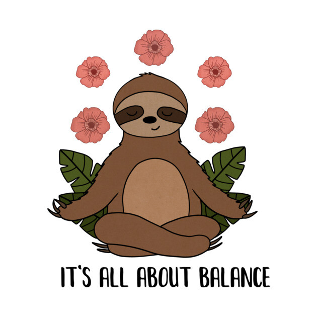 Sloth Yoga Meditation, Balance, Funny Zen Gift by logiamerch