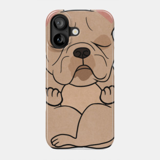 French bulldog l dog yoga pose Namaste, Zen Meditation Phone Case