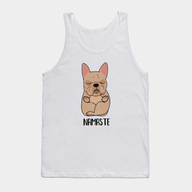 French bulldog l dog yoga pose Namaste, Zen Meditation Tank Top by logiamerch