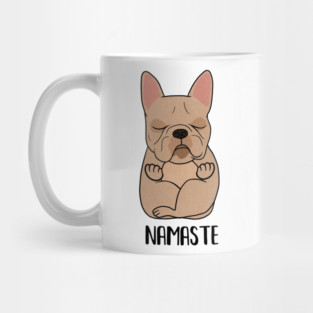 French bulldog l dog yoga pose Namaste, Zen Meditation Mug