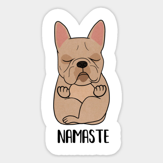 French bulldog l dog yoga pose Namaste, Zen Meditation Magnet by logiamerch