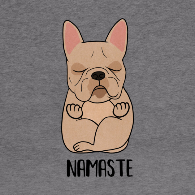 French bulldog l dog yoga pose Namaste, Zen Meditation by logiamerch
