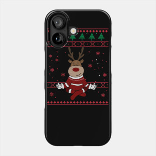 Deer Yoga Xmas, Reindeer Santa Phone Case