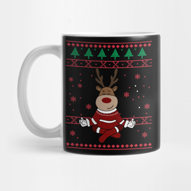 Deer Yoga Xmas, Reindeer Santa by logiamerch