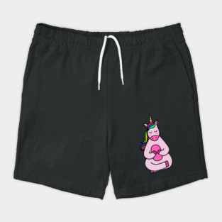 Cute Yoga Unicorn Meditating Shorts