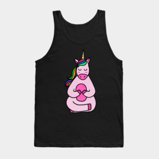 Cute Yoga Unicorn Meditating Tank Top