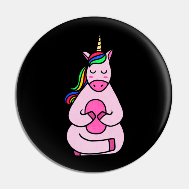 Cute Yoga Unicorn Meditating Pin by logiamerch