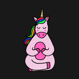 Cute Yoga Unicorn Meditating T-Shirt
