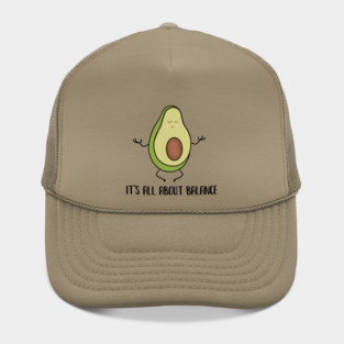 Avocado Doing Yoga, Funny Zen Mediation, Balance Hat