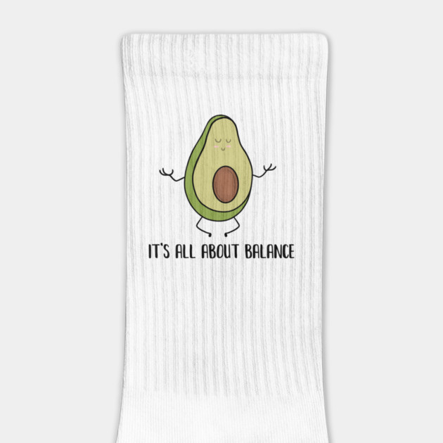 Avocado Doing Yoga, Funny Zen Mediation, Balance by logiamerch