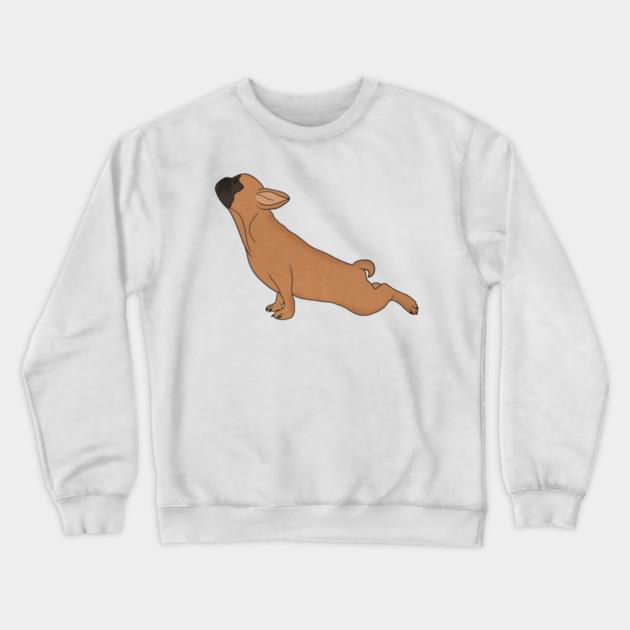 Cute French Bulldog doing Yoga, Funny Dog Lover Crewneck Sweatshirt by logiamerch