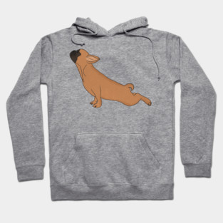 Cute French Bulldog doing Yoga, Funny Dog Lover Hoodie