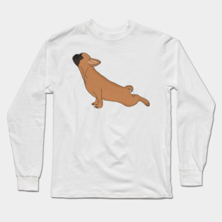 Cute French Bulldog doing Yoga, Funny Dog Lover Long Sleeve T-Shirt