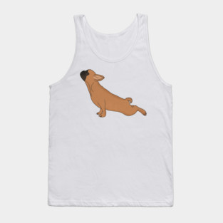 Cute French Bulldog doing Yoga, Funny Dog Lover Tank Top