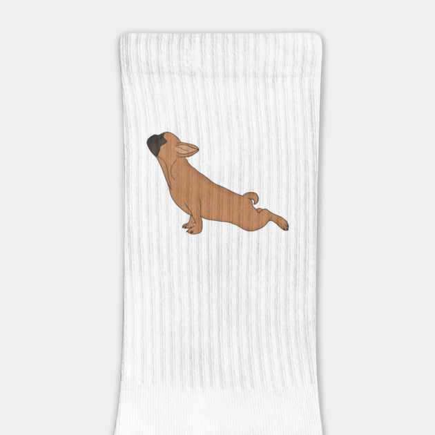Cute French Bulldog doing Yoga, Funny Dog Lover by logiamerch