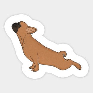 Cute French Bulldog doing Yoga, Funny Dog Lover Magnet