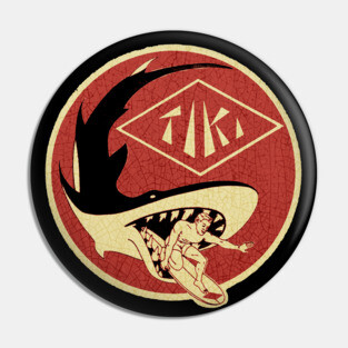 Tiki Surfer Pin