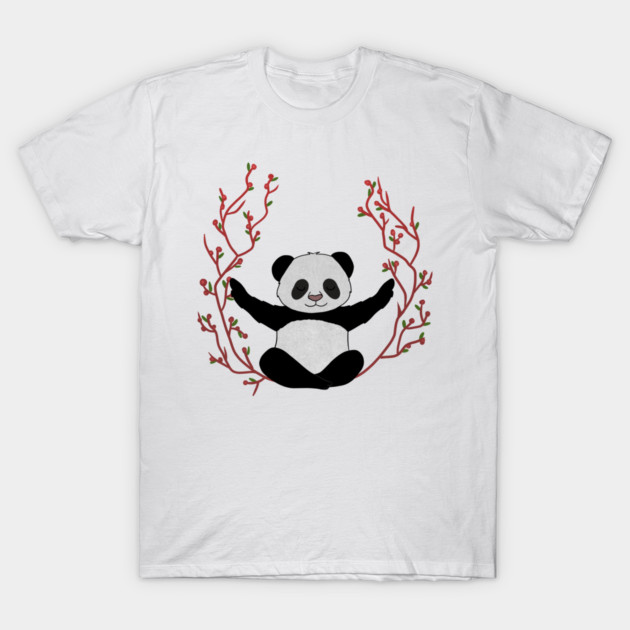 Panda Yoga Pose, Meditation T-Shirt by logiamerch