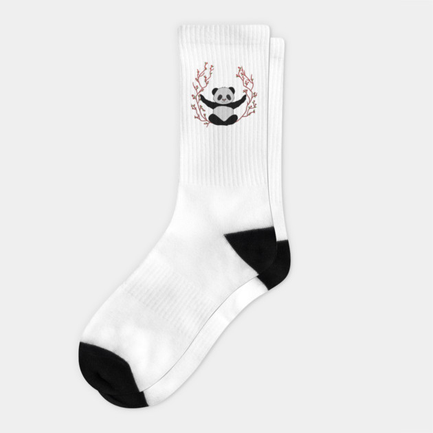 Panda Yoga Pose, Meditation Socks by logiamerch
