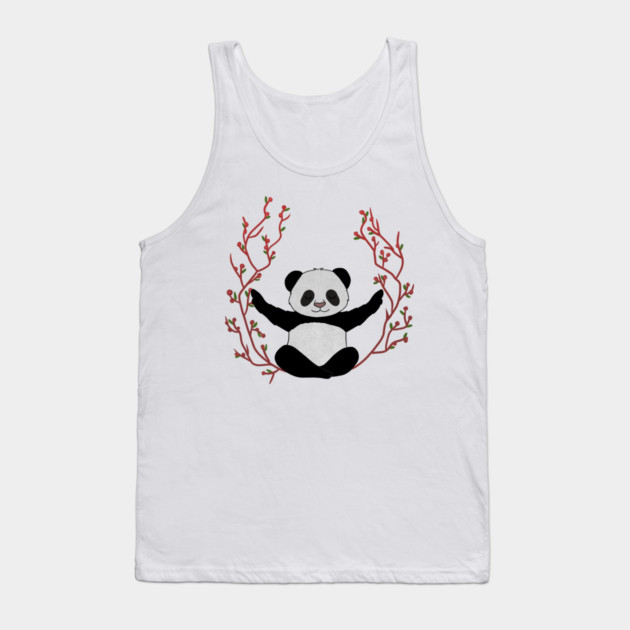 Panda Yoga Pose, Meditation Tank Top by logiamerch