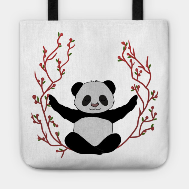 Panda Yoga Pose, Meditation Tote by logiamerch