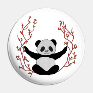 Panda Yoga Pose, Meditation Pin
