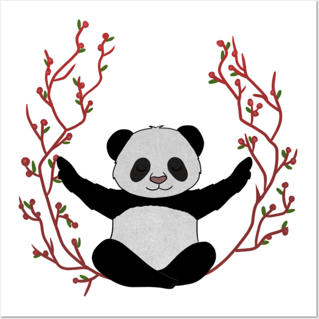 Panda Yoga Pose, Meditation Wall Art by logiamerch