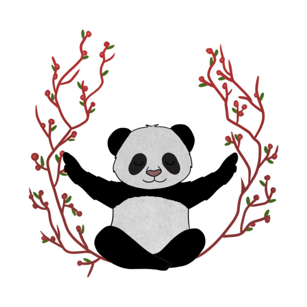 Panda Yoga Pose, Meditation by logiamerch