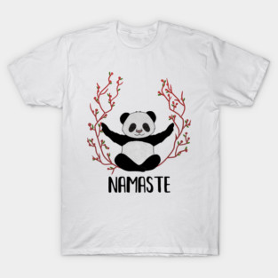 Panda Bear Yoga Pose, Namaste T-Shirt