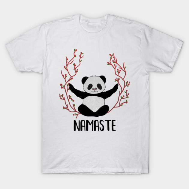 Panda Bear Yoga Pose, Namaste T-Shirt by logiamerch