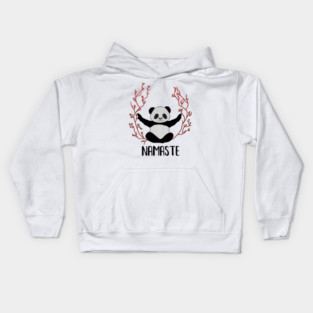 Panda Bear Yoga Pose, Namaste Kids Hoodie