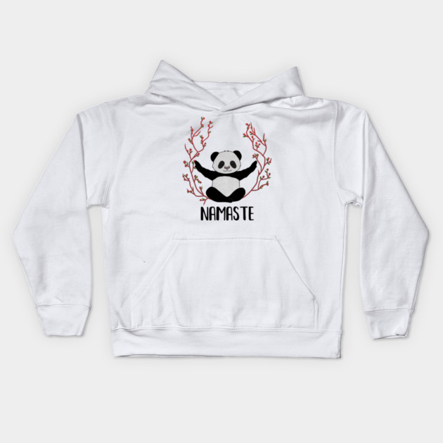 Panda Bear Yoga Pose, Namaste Kids Hoodie by logiamerch