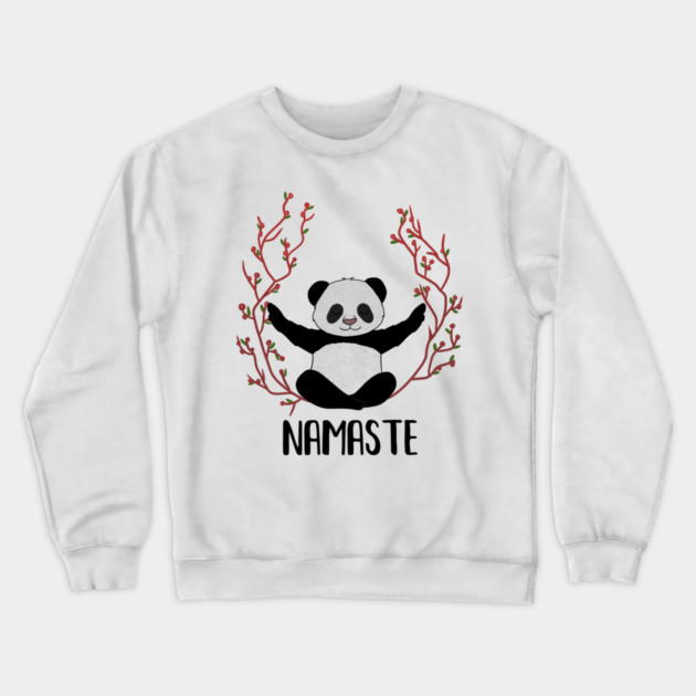 Panda Bear Yoga Pose, Namaste Crewneck Sweatshirt by logiamerch