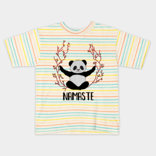 Panda Bear Yoga Pose, Namaste Kids T-Shirt