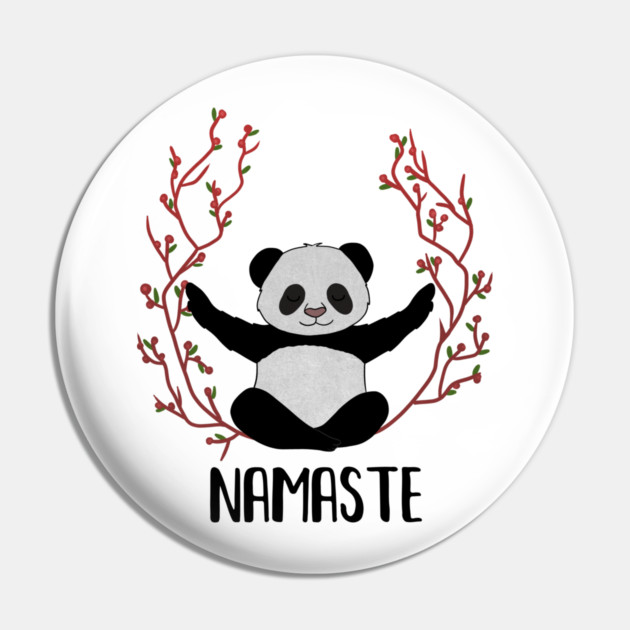 Panda Bear Yoga Pose, Namaste Pin by logiamerch