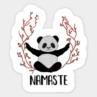 Panda Bear Yoga Pose, Namaste Magnet