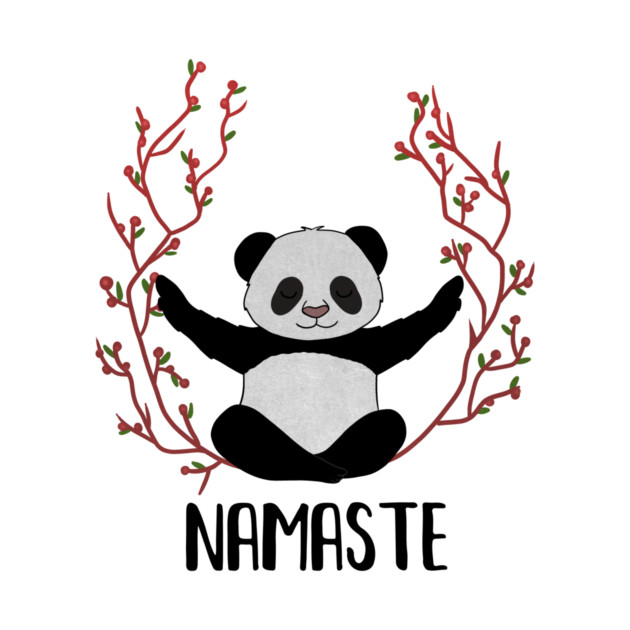 Panda Bear Yoga Pose, Namaste by logiamerch