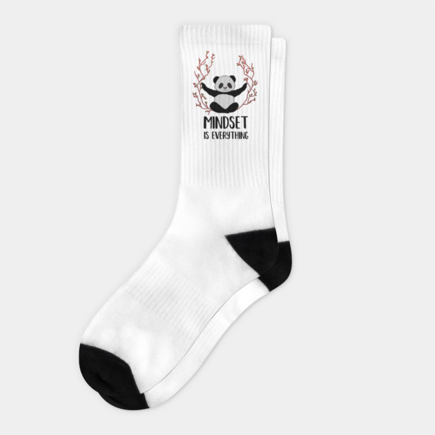 Panda Yoga, Meditation, Mindset Motivational Quote Socks by logiamerch