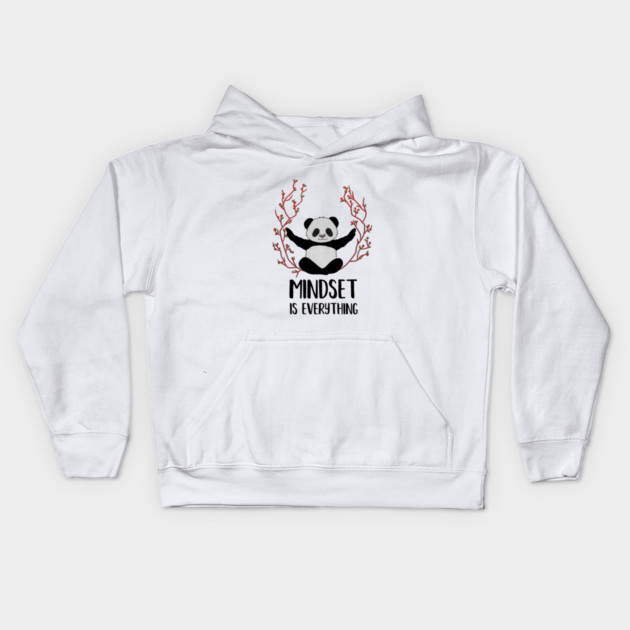 Panda Yoga, Meditation, Mindset Motivational Quote Kids Hoodie by logiamerch