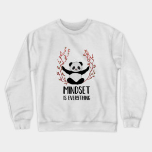 Panda Yoga, Meditation, Mindset Motivational Quote Crewneck Sweatshirt