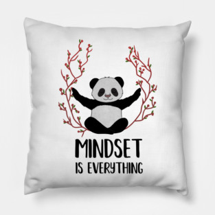 Panda Yoga, Meditation, Mindset Motivational Quote Pillow
