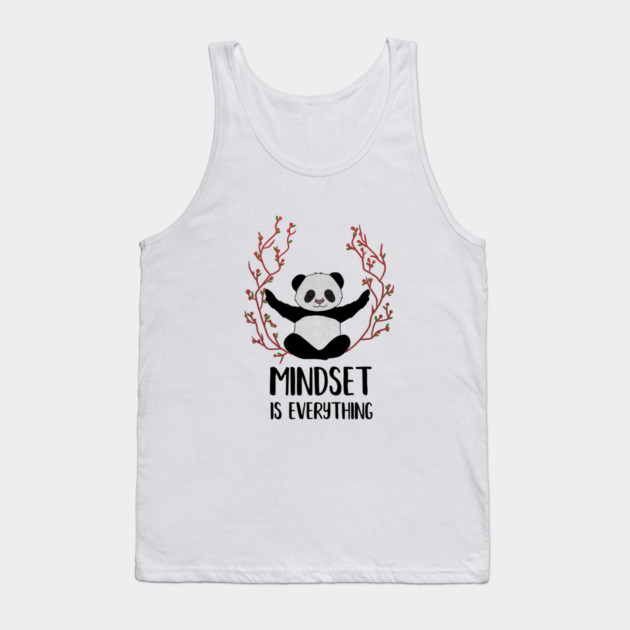 Panda Yoga, Meditation, Mindset Motivational Quote Tank Top by logiamerch
