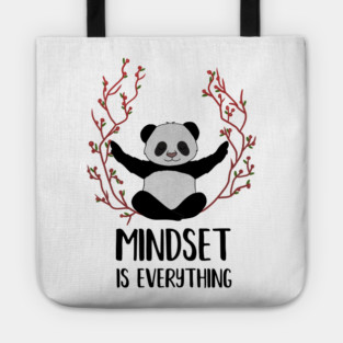 Panda Yoga, Meditation, Mindset Motivational Quote Tote