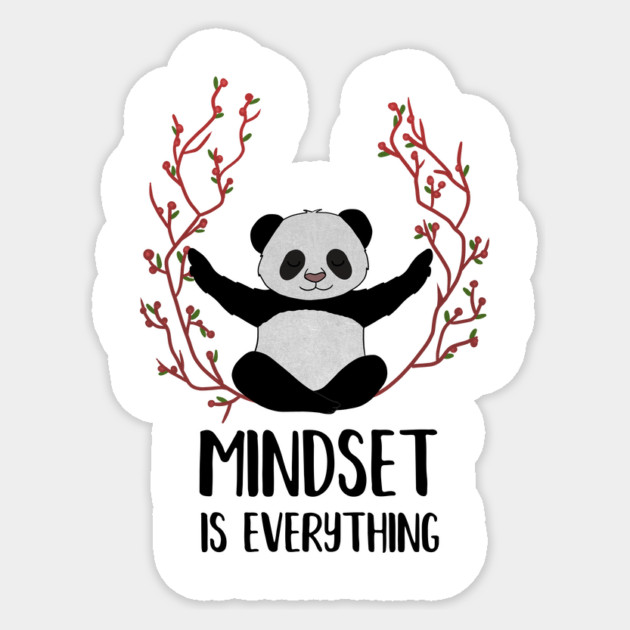 Panda Yoga, Meditation, Mindset Motivational Quote Sticker by logiamerch