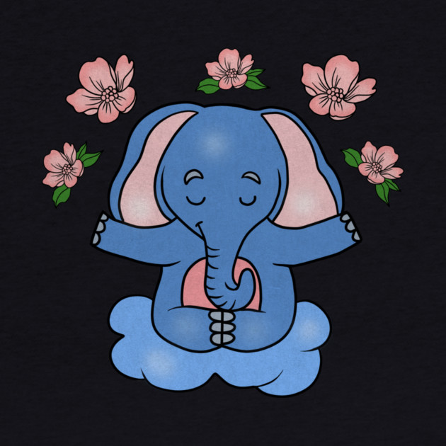 Elephant Yoga, Meditation Floral Zen by logiamerch