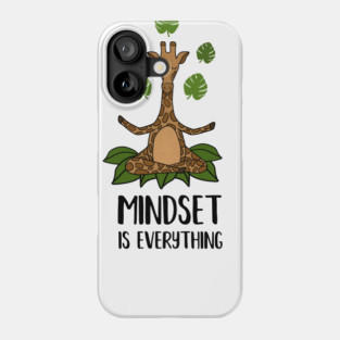 Giraffe Yoga, Mindset Motivational Quote Phone Case